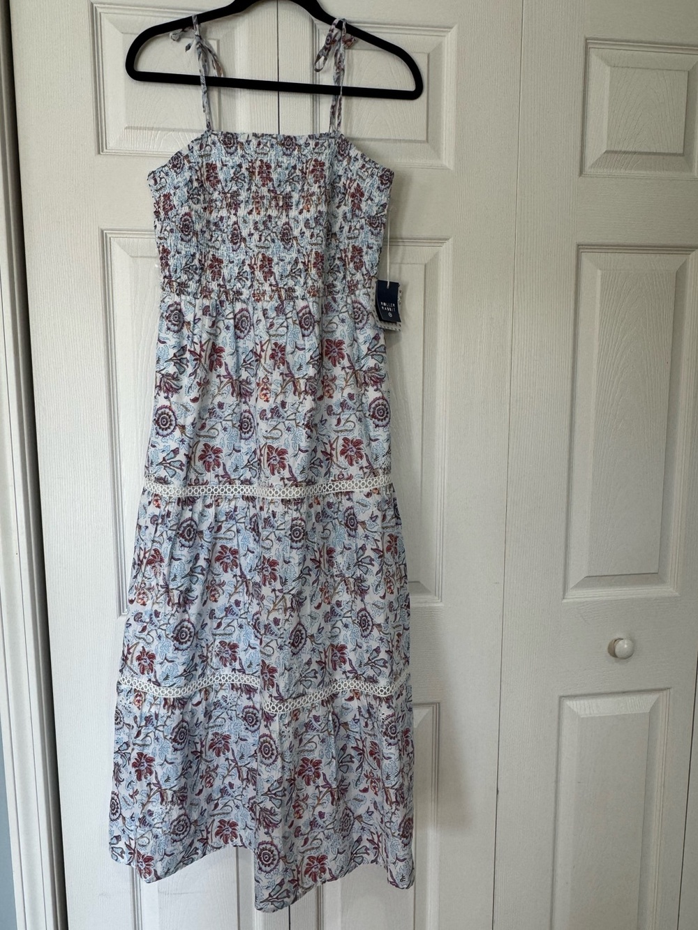 Roller Rabbit x Target Women's Sketched Floral Tie-Shoulder Tiered Maxi
